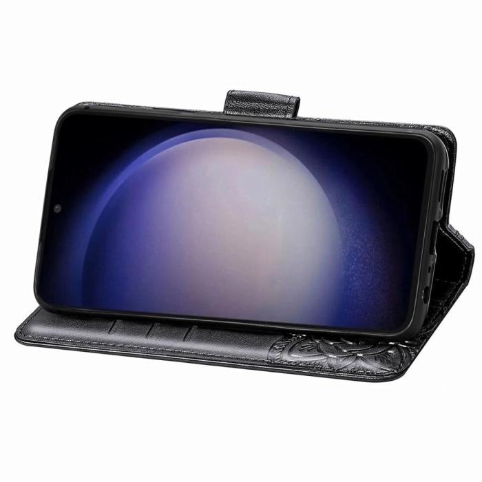 Bild 3, Samsung Galaxy S23 FE Fodral Fjäril Tryck Svart