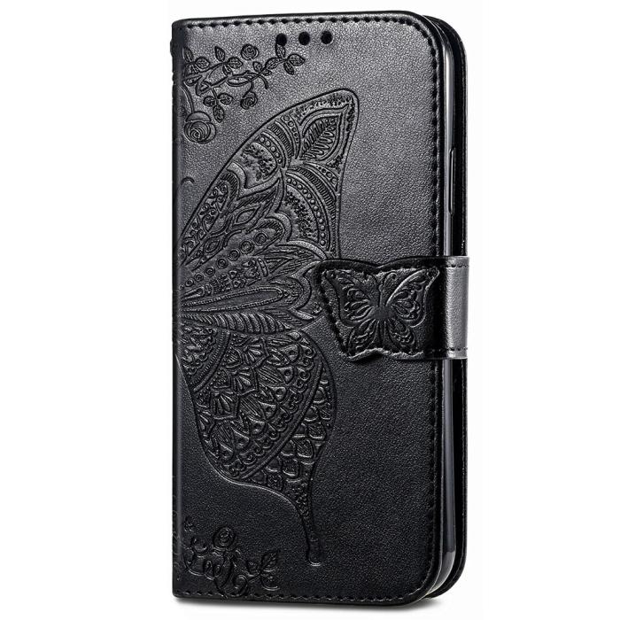 Bild 5, Samsung Galaxy S23 FE Fodral Fjäril Tryck Svart