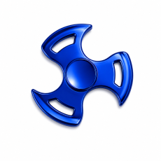 Fidget Spinner Sharkfin Trio Metal - M&ouml;rk Bl&aring;
