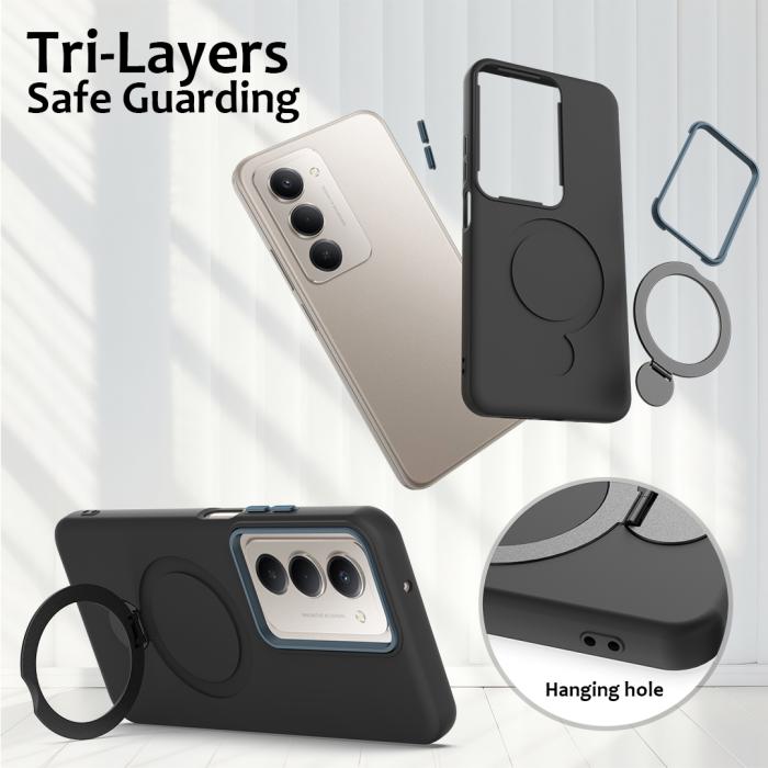 Bild 6, Samsung Galaxy S24 FE Skal MagSafe Kickstand Hybrid Svart
