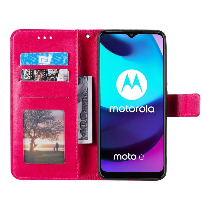 Bild 4, Motorola Moto E20 / E40 Fodral Mandala Läder Rosa
