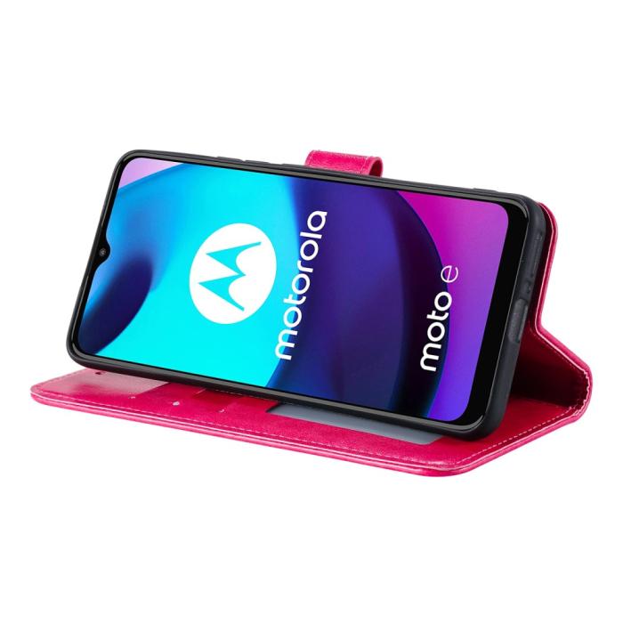 Bild 5, Motorola Moto E20 / E40 Fodral Mandala Läder Rosa