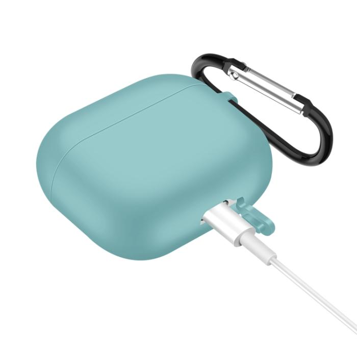 Bild 2, AirPods 3 Skal Silikon Karbinhake Cyan