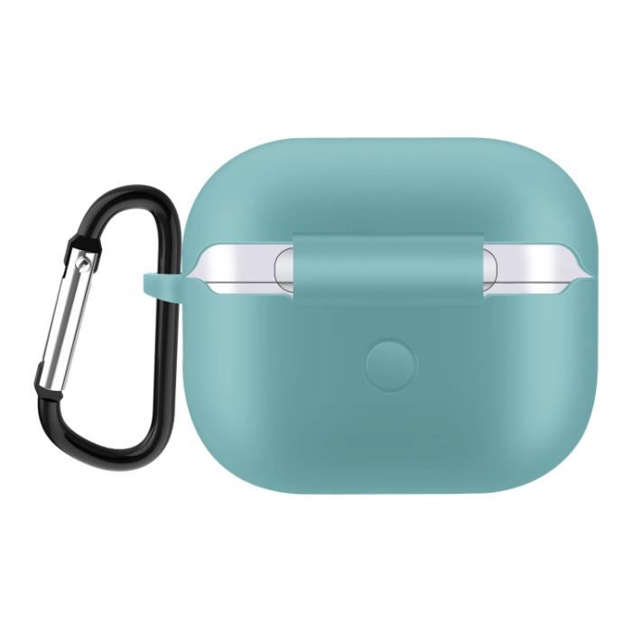 Bild 3, AirPods 3 Skal Silikon Karbinhake Cyan