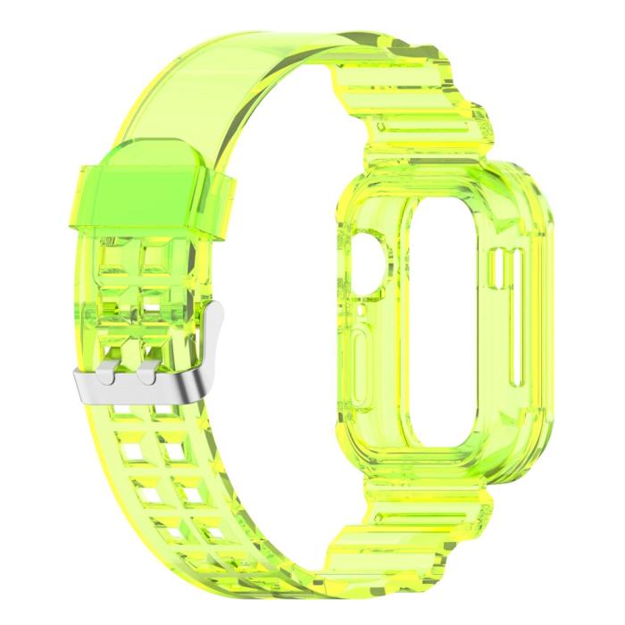 Bild 2, Apple Watch 38/40/41mm Kristall Skal/Armband Neon Gul