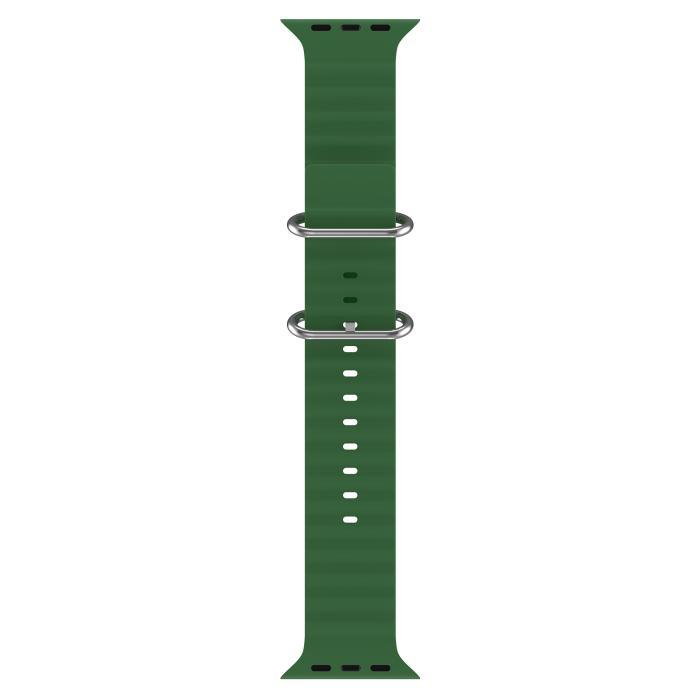 Bild 3, Apple Watch 42/44/45/49 mm Armband Ocean Wave Army Green
