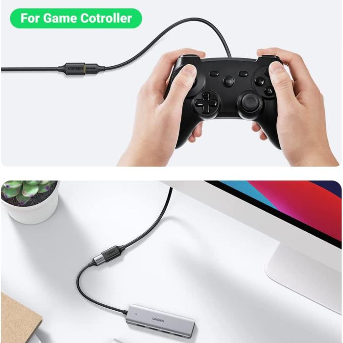 Bild 6, UGREEN 1m USB-A Hane - Hona Förlängare Svart