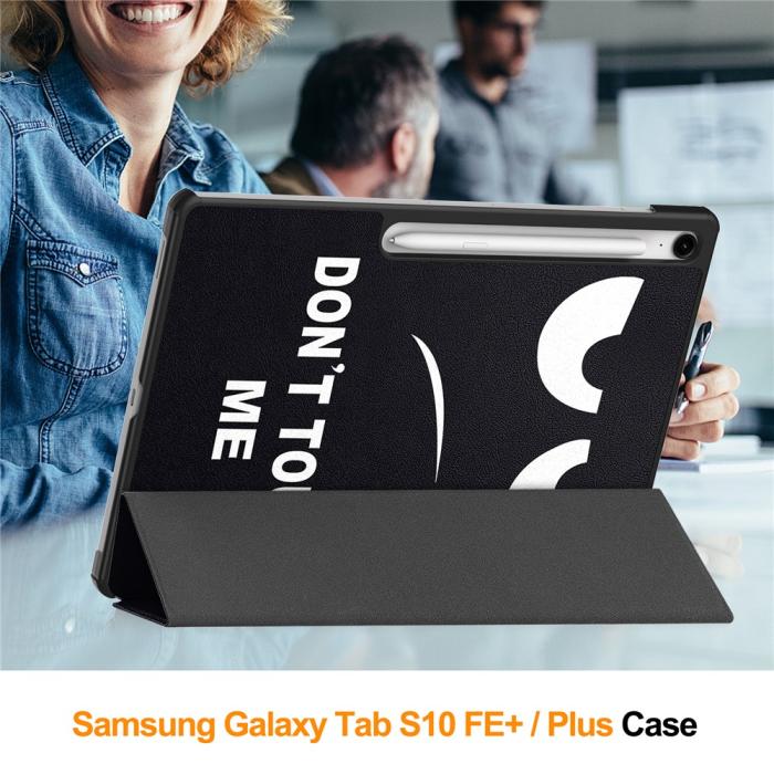 Bild 3, Samsung Galaxy S10 FE Plus Fodral Tri-Fold Dont Touch Me