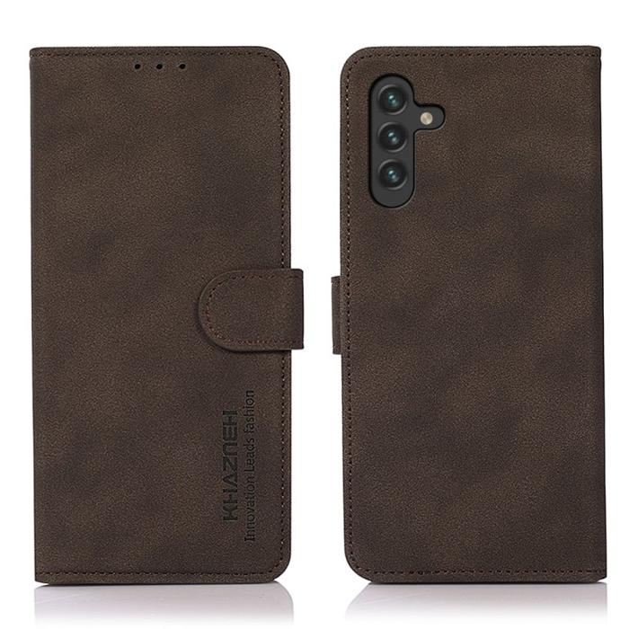 Bild 1, KHAZNEH Samsung Galaxy A04s / A13 5G Fodral Retro Läder Brun