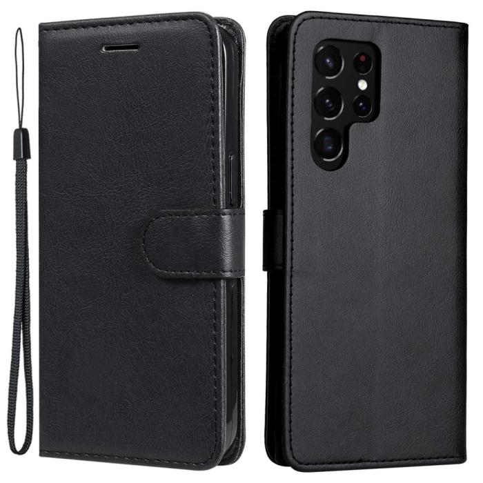 Bild 1, Samsung Galaxy S23 Ultra Fodral Solid Läder Svart
