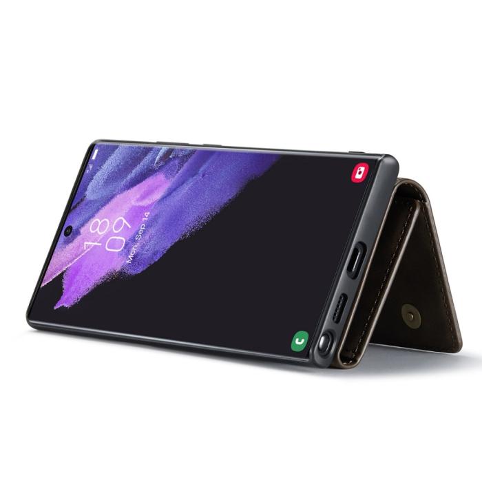 Bild 2, DG.MING Galaxy S23 Ultra Skal Med Magnetisk Plånbok Brun