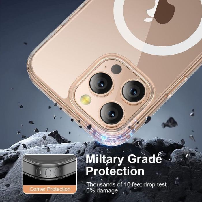 Bild 3, Tech-Protect iPhone 16 Pro Skal MagSafe Flex Transparent