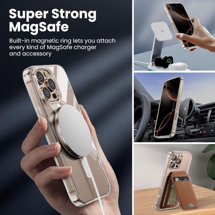 Bild 4, Tech-Protect iPhone 16 Pro Skal MagSafe Flex Transparent