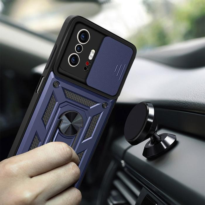 Bild 3, Xiaomi 11T / 11T Pro Skal CamShield Ring Blå