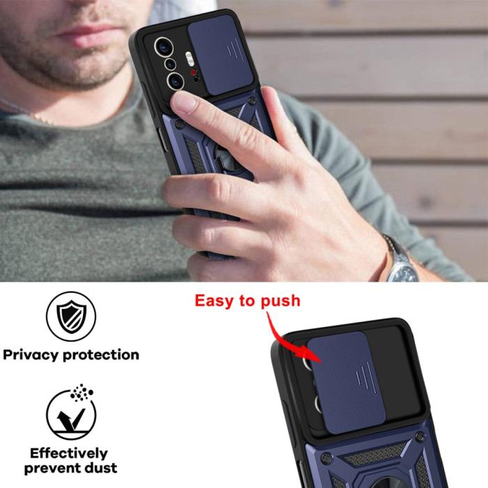 Bild 4, Xiaomi 11T / 11T Pro Skal CamShield Ring Blå