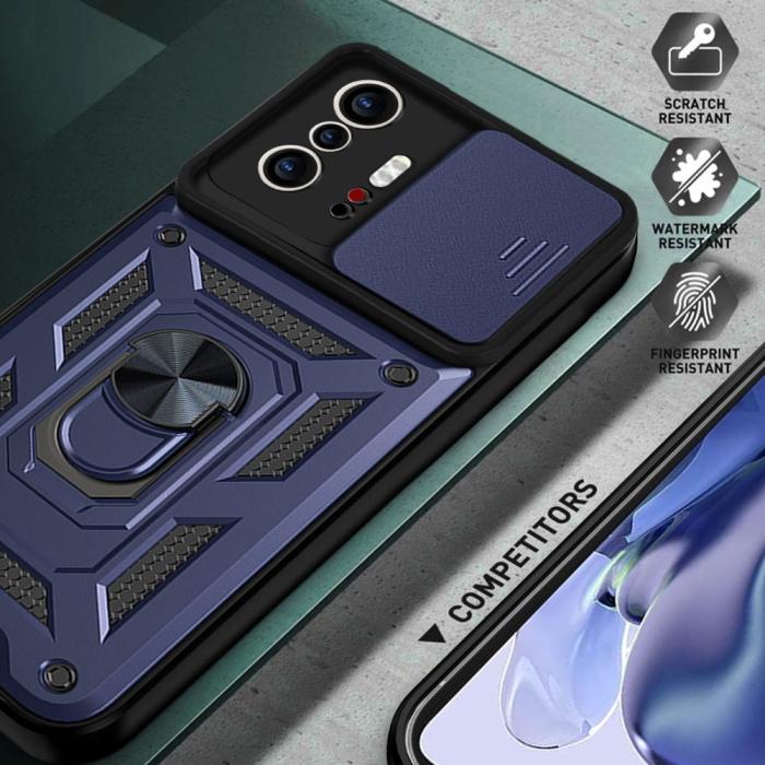 Bild 6, Xiaomi 11T / 11T Pro Skal CamShield Ring Blå