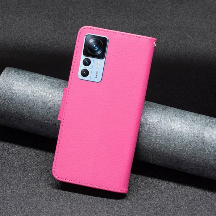 Bild 5, Xiaomi 12T / 12T Pro Fodral Shark Litchi Rosa