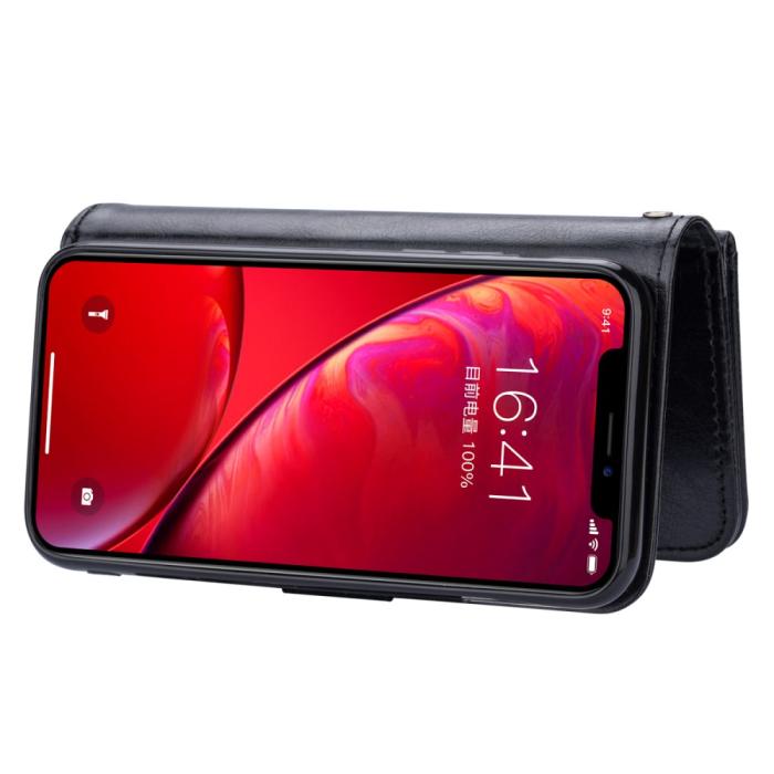 Bild 4, iPhone 11 - Plånboksfodral Med 9 kortfack / Magnet Skal - Svart