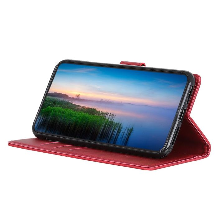 Bild 5, Xiaomi Redmi Note 11 4G Fodral Solid Läder Röd