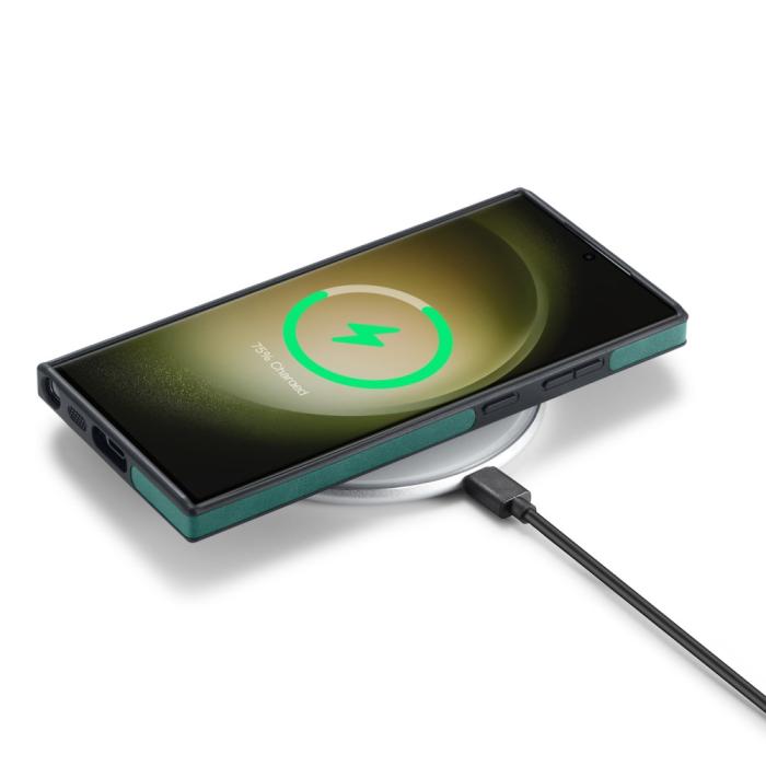 Bild 6, DG.MING Samsung Galaxy S24 Ultra Skal Läderbelagt Grön