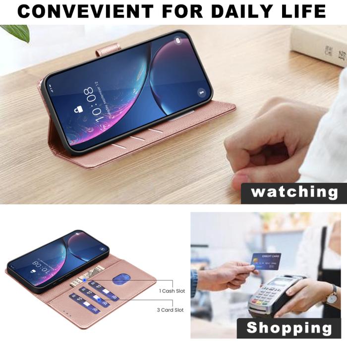 Bild 5, BINFEN Xiaomi 17T Pro Fodral RFID Läder Roséguld