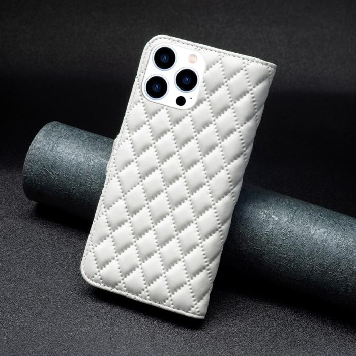 Bild 6, iPhone 16 Pro Max Fodral Diamond Läder Vit