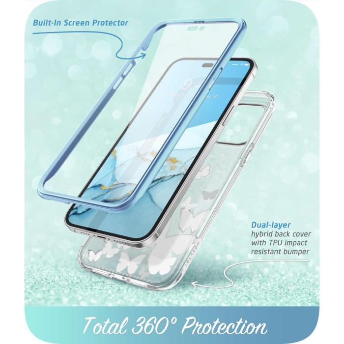 Bild 2, Supcase iPhone 14 Pro Max Skal Cosmo Blue Fly