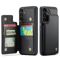 CASEME Galaxy A56 5G/A36 5G Skal RFID Kickstand Pl&aring;nbok Svart