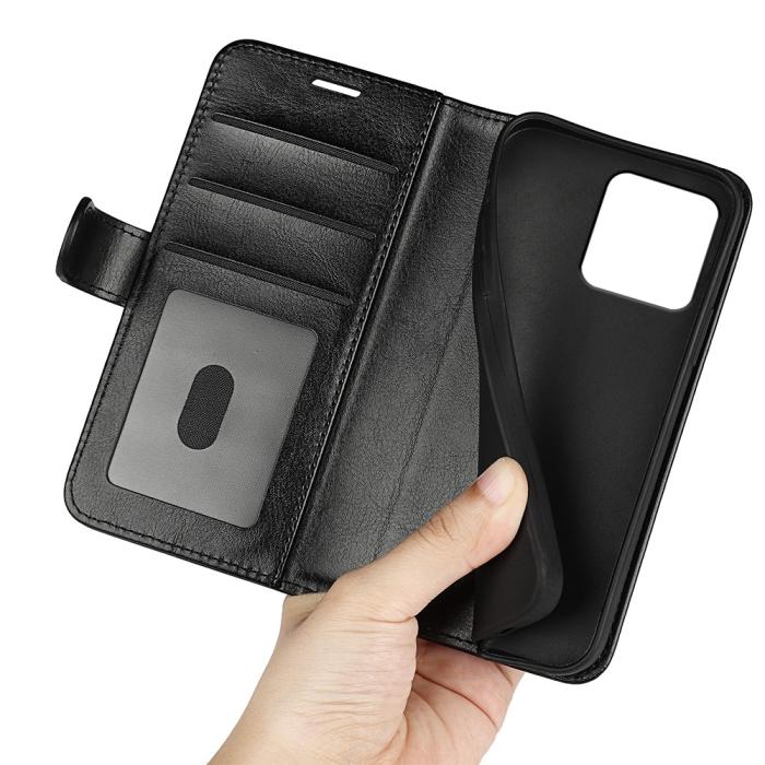 Bild 5, iPhone 15 Fodral Crazy Horse Läder Svart