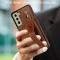 Samsung Galaxy S21 FE Skal Med Kortfack Och Strap Brun