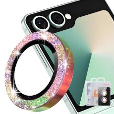 ENKAY Samsung Galaxy Z Flip 8 Linsskydd Glitter Flerf&auml;rgad