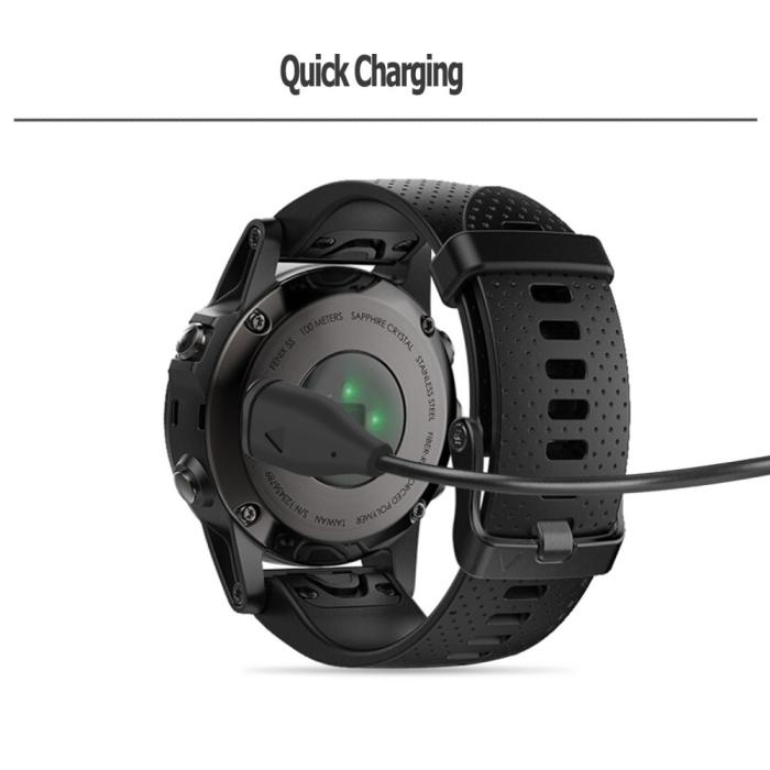 Bild 5, USB Laddningskabel 1m Garmin Smartwatch Svart