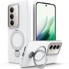 Samsung Galaxy S24 FE Skal MagSafe Kickstand Hybrid Vit