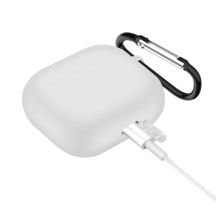 Bild 2, AirPods 3 Skal Silikon Karbinhake Vit