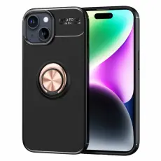 iPhone 15 Plus Skal Ring Svart/Ros&eacute;guld