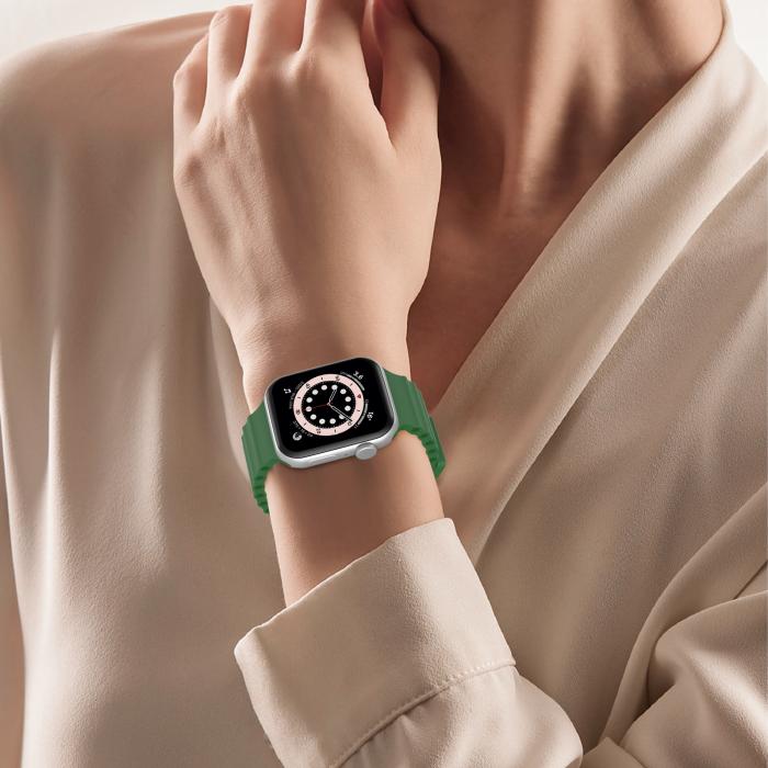 Bild 6, Apple Watch 42/44/45/49 mm Armband Ocean Wave Army Green