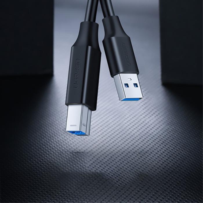 Bild 2, UGREEN 1m 5Gbps USB 3.0 Kabel USB-A - 9 pin USB-B Svart