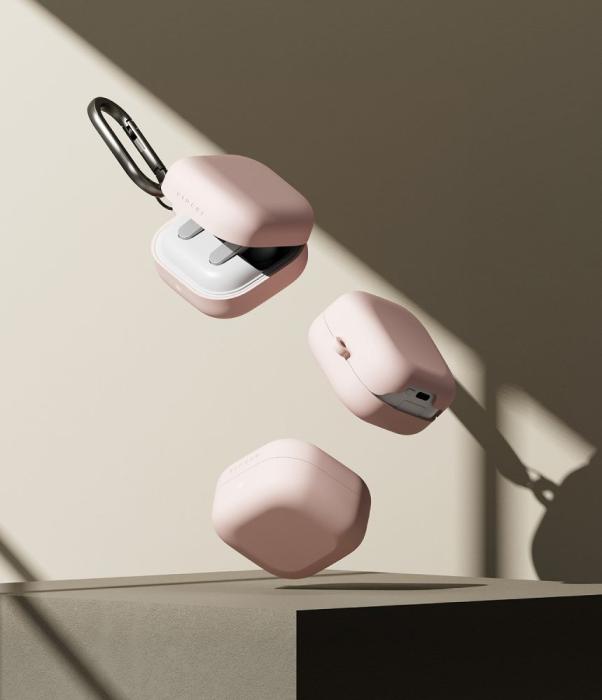 Bild 4, Ringke Galaxy Buds 4 / 4 Pro Skal Silikon Pink Sand