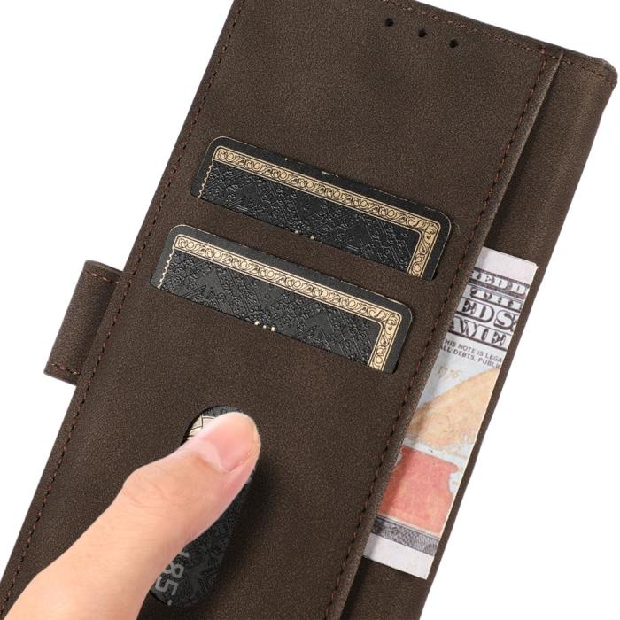 Bild 6, KHAZNEH Samsung Galaxy A04s / A13 5G Fodral Retro Läder Brun