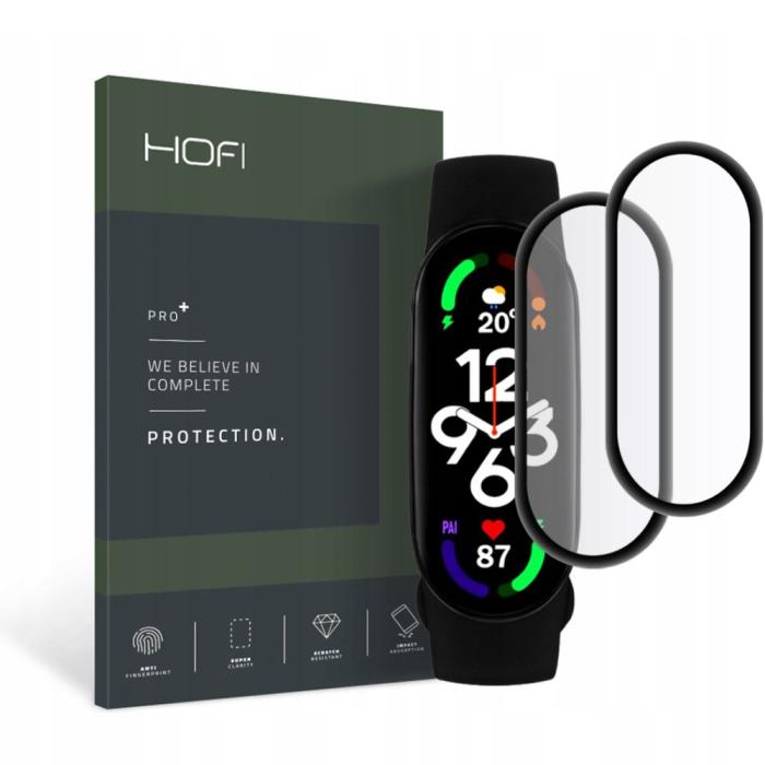 Bild 1, HOFI Xiaomi Mi Smart Band 7 2-PACK Skärmskydd Hybrid Glas
