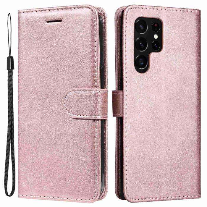 Bild 1, Samsung Galaxy S23 Ultra Fodral Solid Läder Roséguld