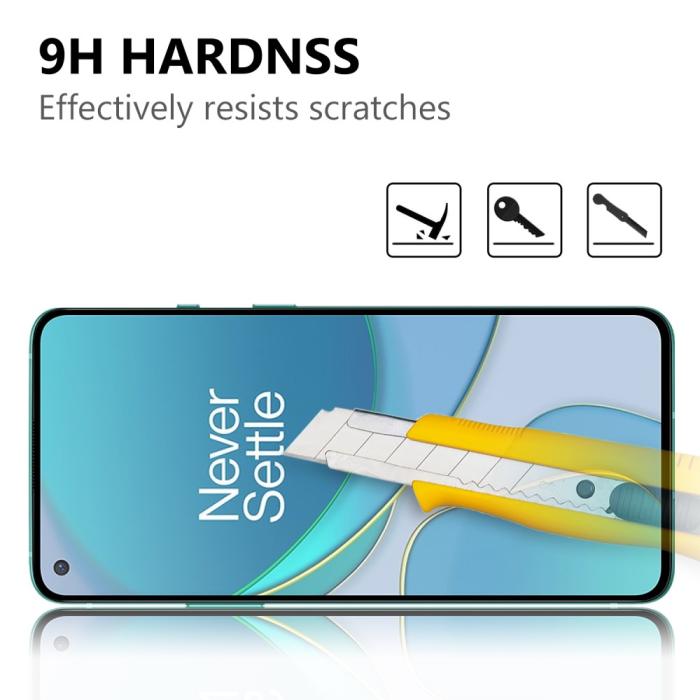 Bild 3, OnePlus 8T / 8T+ - Premium Heltäckande Skärmskydd I Härdat Glas