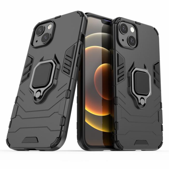 Bild 1, iPhone 13 - Hybrid Ring Skal - Svart