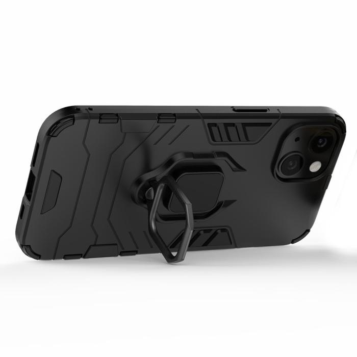 Bild 4, iPhone 13 - Hybrid Ring Skal - Svart