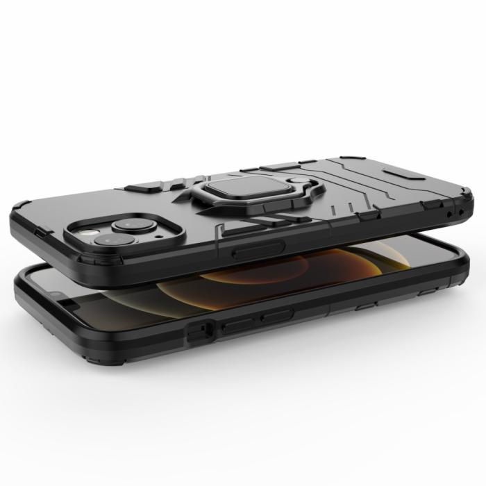 Bild 5, iPhone 13 - Hybrid Ring Skal - Svart