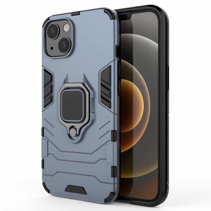 Bild 2, iPhone 13 - Hybrid Ring Skal - Navy Blue