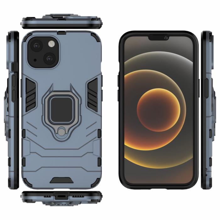 Bild 6, iPhone 13 - Hybrid Ring Skal - Navy Blue