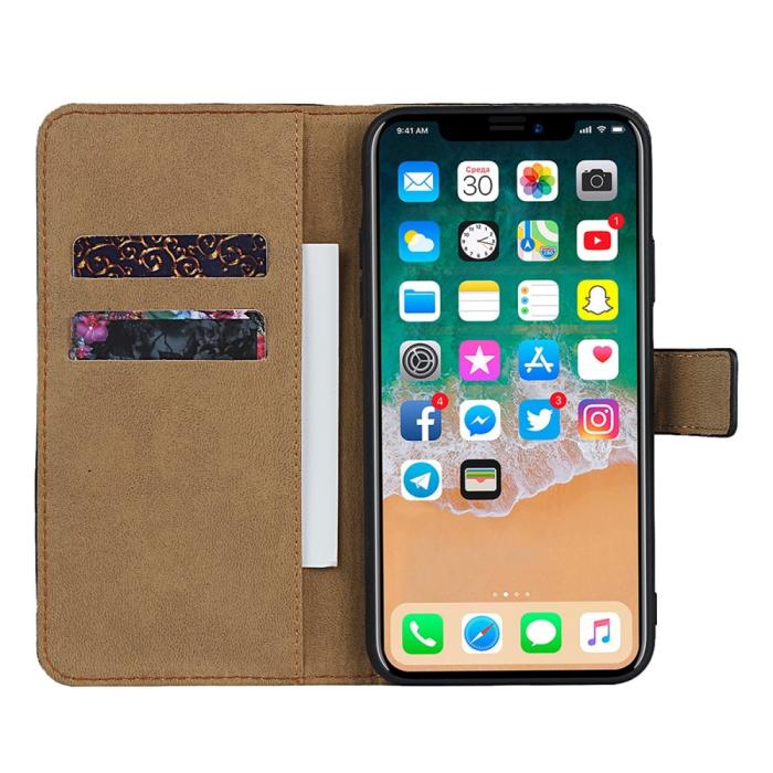 Bild 5, iPhone 11 - Plånboksfodral i äkta Läder - Svart