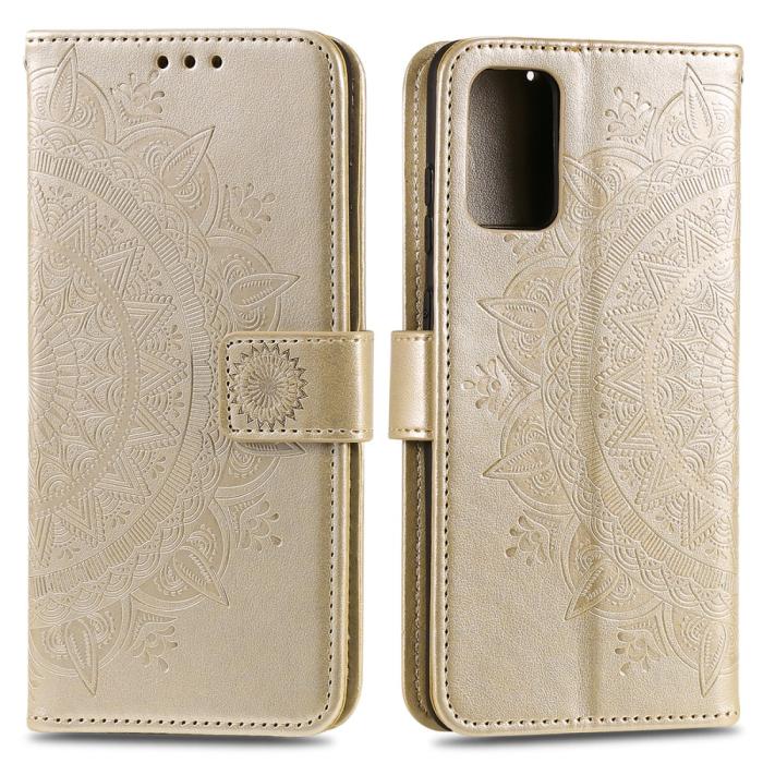 Bild 1, Huawei Y5p - Mandala Plånboksfodral - Guld