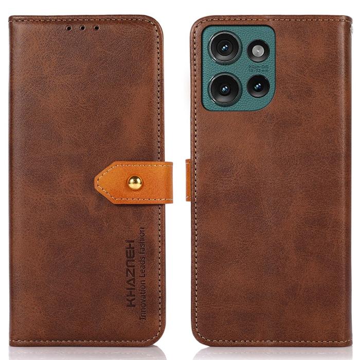Bild 1, KHAZNEH Motorola Edge 50 Neo Fodral Dual-Color Brun